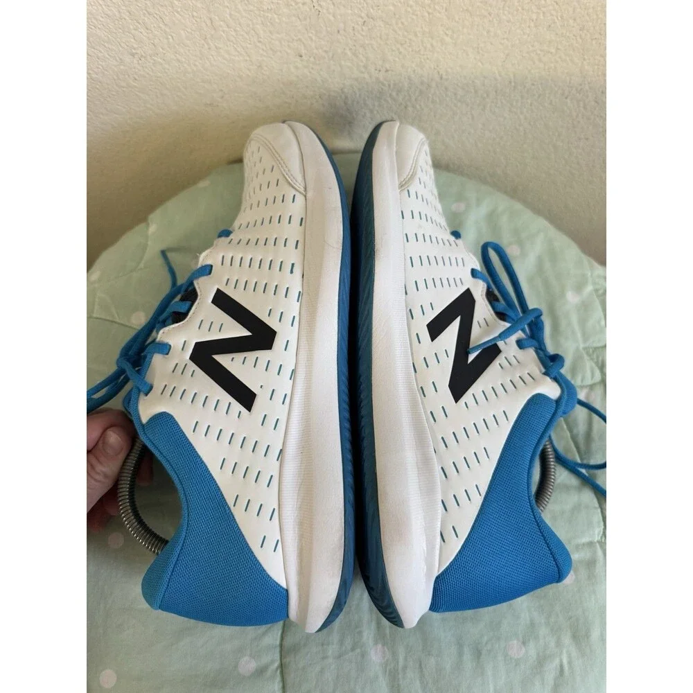 New Balance Men’s Lace-Up Athletic Sneakers White/Blue Rubber 2019  size 11